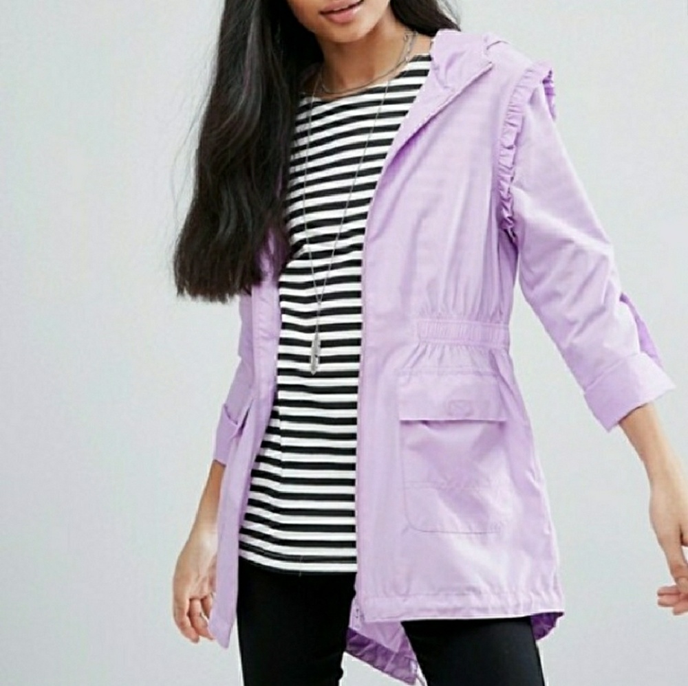 Asos frill trench